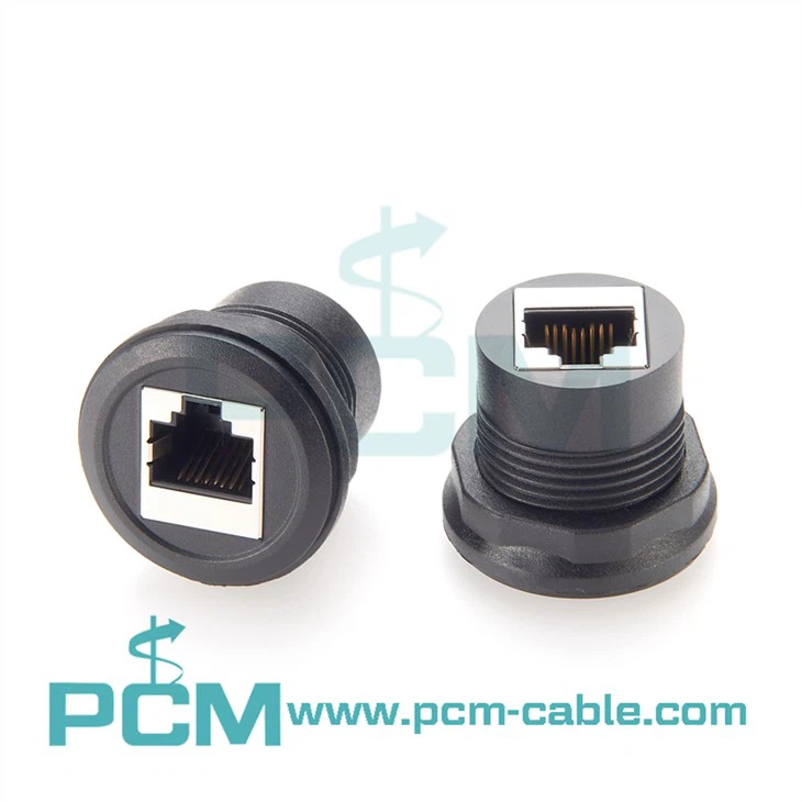 rj45 caat5e bulkhead adapter RJ45 ethernet feedthru straight through connector