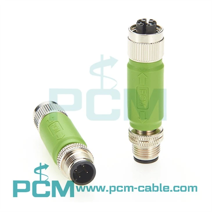 D-coded to X-coded M12 Ethernet Adapter  Rugged IP67 Inline Solution