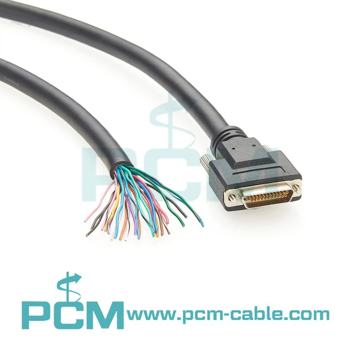 Cable, 25 Pin 1.27mm Pitch Micro-D, Mmale to Unterminated, Cut Ends