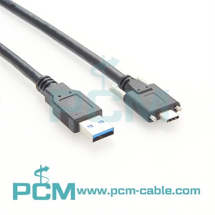 Type-C USB Locking Cables Industrial USB camera cable for Industrial Robot Vision System