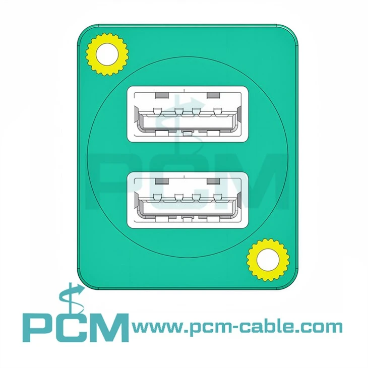 Konektor Pemasangan Panel USB 3.0 Ganda