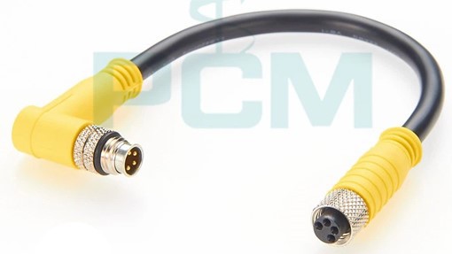 M8 Extension Cable With Right Angle Connector M8 Extension Cable With Right Angle Connector