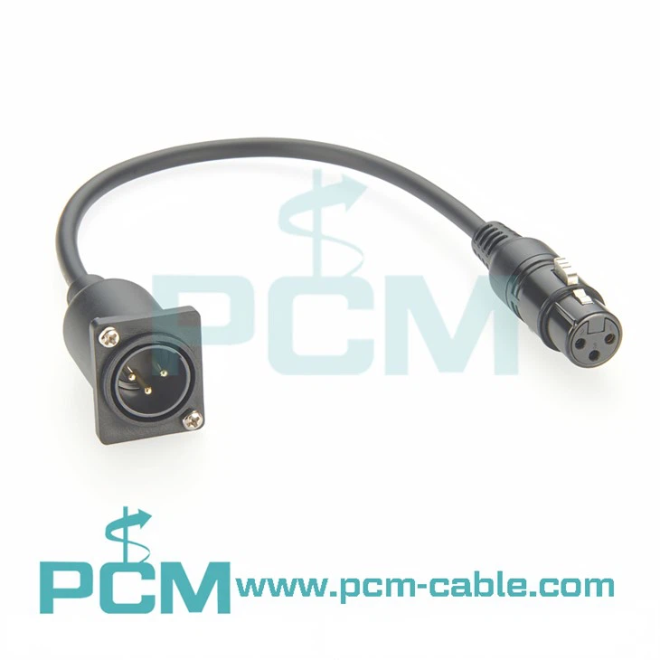 D series xlr pass through pannel mount Female to XLR Male cable