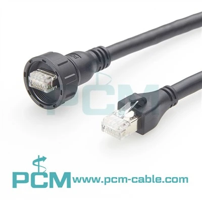 Kabel Ethernet Tahan Air Kasar RJ45 Pria Ke Pria