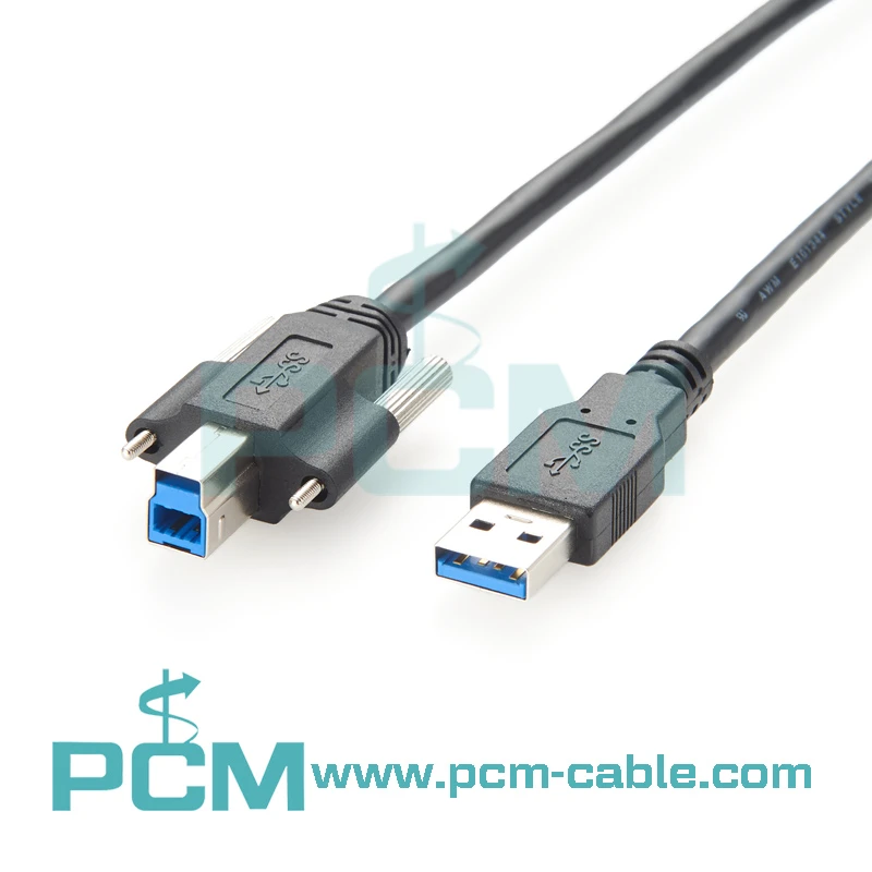 High-Speed USB 30 Industrial Camera Cable with Thumbscrew for Machine Vision High-Speed USB 30 Industrial Camera Cable with Thumbscrew for Machine Vision