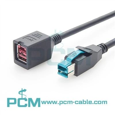 Kabel Adaptor USB Pria Ke Wanita 24V Bertenaga 12V