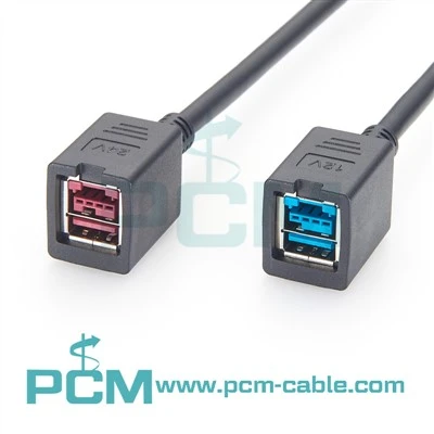 Kabel USB Female Ke Female Bertenaga 12V Ke 24V