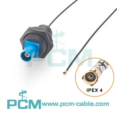 Otomotif IPEX Gen4 Ke Kabel RF Fakra Konektor Sekat RG113 IP67