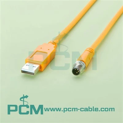 M8 pria lurus ke USB jantan kabel aktuator sensor