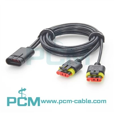 TYCO AMP SUPERSEAL 4-Pole Y Splitter Dengan Kabel