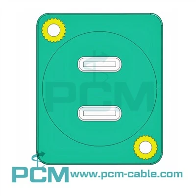 Adaptor Pemasangan Panel USB C 3.1 Ganda