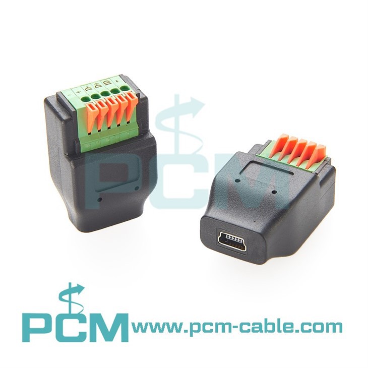 Mini USB Socket to Terminal Block